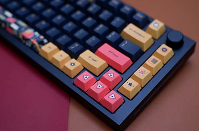 TNC Store Set Keycap Cherry DAGK Black Gold 128 Phím