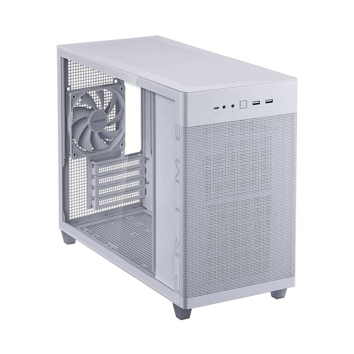 TNC Store Vỏ Case ASUS Prime AP201 Tempered Glass M-ATX White