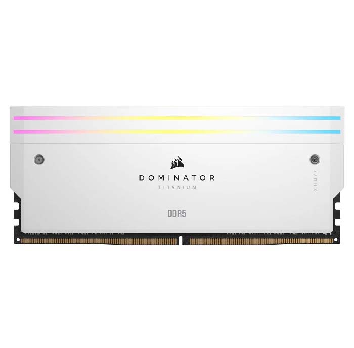 TNC Store RAM Corsair Dominator Titanium RGB 64GB (32GBx2) DDR5 Bus 6600MHz White (CMP64GX5M2X6600C32W)