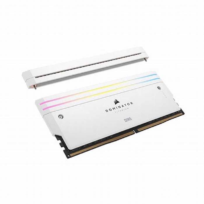 TNC Store RAM Corsair Dominator Titanium RGB 64GB (32GBx2) DDR5 Bus 6600MHz White (CMP64GX5M2X6600C32W)