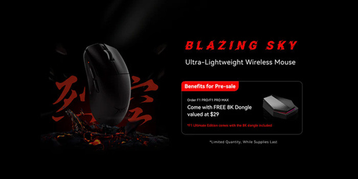 TNC Store Chuột Không Dây ATK Blazing Sky F1 Pro Màu Đen Dual Mode