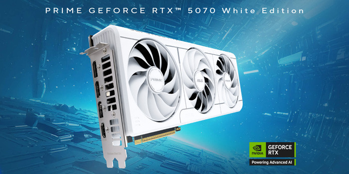 TNC Store Card Màn Hình ASUS PRIME GeForce RTX 5070 12GB GDDR7 White OC Edition