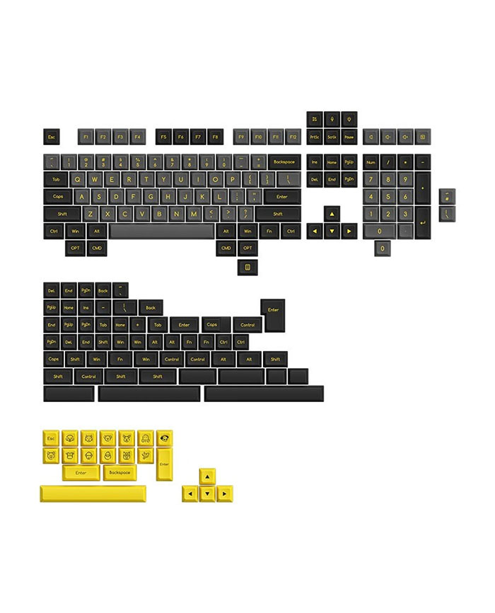 TNC Store AKKO Keycap Set – Black&Gold