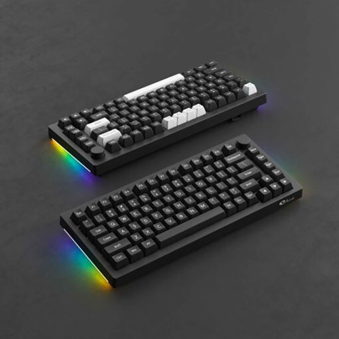 TNC Store AKKO Keycap Set – White on Black