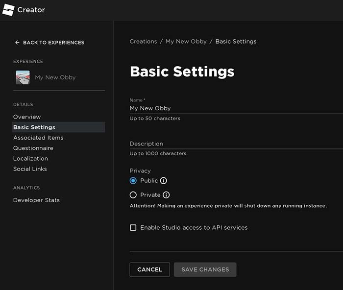TNC Store Cách Đăng Game Lên Roblox