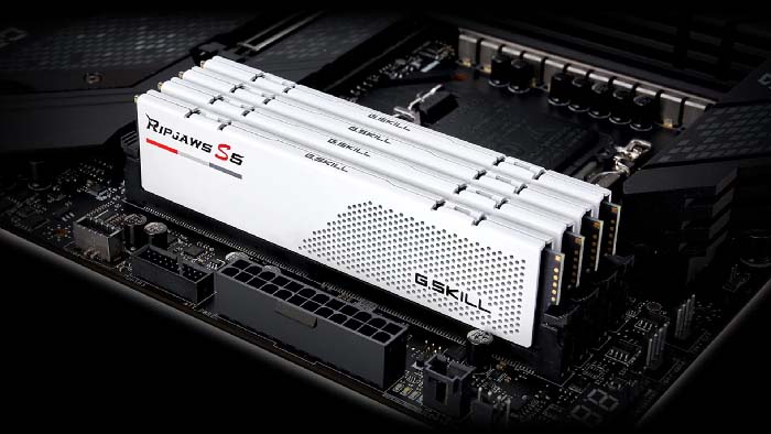 TNC Store RAM G.Skill Ripjaws S5 32GB (16GBx2) DDR5 5600MHz White (F5-5600J4040C16GX2-RS5W)