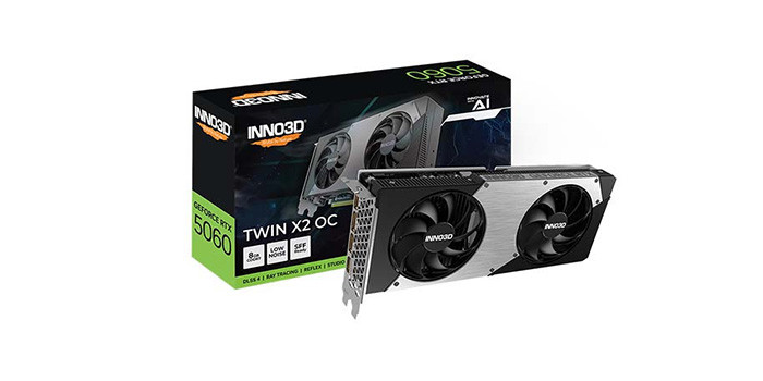 TNC Store Card Màn Hình Inno3D GeForce RTX 5060 Twin X2 OC 8GB