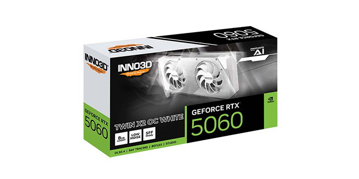 TNC Store Card Màn Hình Inno3D GeForce RTX 5060 Twin X2 OC White 8GB
