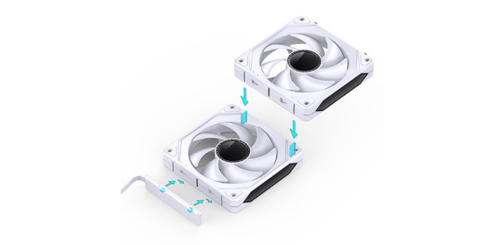 TNC Store Quạt Tản Nhiệt Jonsbo ZL-120W 3 In 1 Infinity White