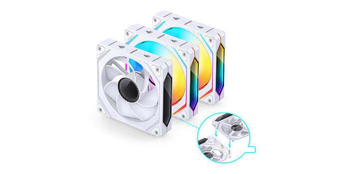 TNC Store Quạt Tản Nhiệt Jonsbo ZL-120WR 3 In 1 Infinity Reverse White