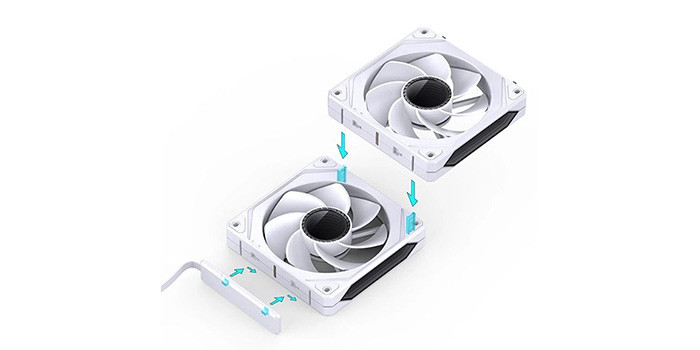 TNC Store Quạt Tản Nhiệt Jonsbo ZL-120WR 3 In 1 Infinity Reverse White