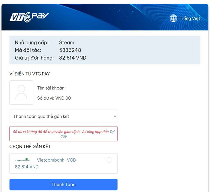 TNC Store Cách Nạp Steam Wallet Đơn Giản