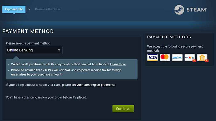 TNC Store Cách Nạp Steam Wallet Đơn Giản