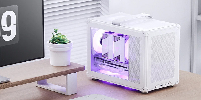 TNC Store Vỏ Case Jonsbo C6 Max White (Mini Tower/ M-ATX/ Trắng)