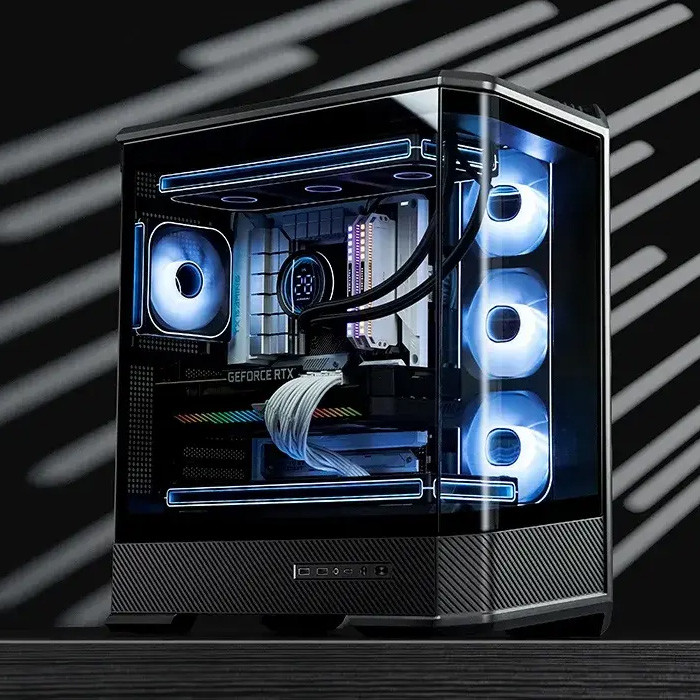 TNC Store Vỏ Case Jonsbo D400 Black (Mid Tower/ ATX/ Đen)