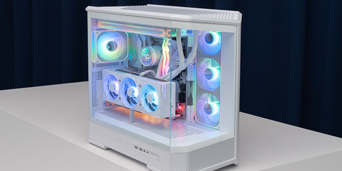 TNC Store Vỏ Case Jonsbo D400 White (Mid Tower/ ATX/ Trắng)