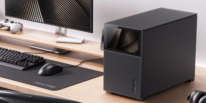 TNC Store Vỏ Case Jonsbo D31 MESH SC Black (Mini Tower/ Đen/ Màn Hình Phụ 8'')