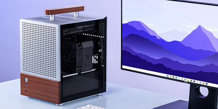 TNC Store Vỏ Case Jonsbo T6 Silver (Mini Tower/ ITX/ Màu Bạc)