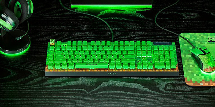 TNC Store Bàn Phím Cơ Razer BlackWidow V4 X - Green Switch - Minecraft Edition (RZ03-04704100-R3M1)