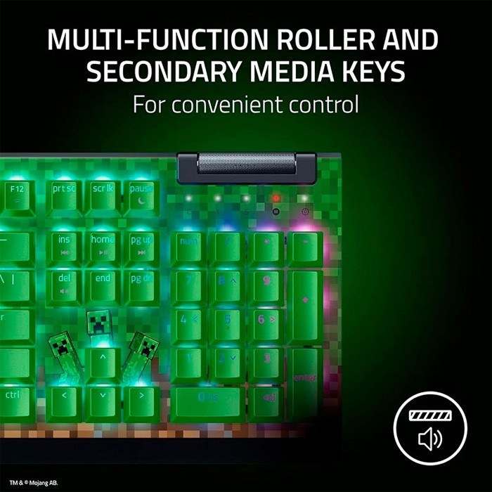 TNC Store Bàn Phím Cơ Razer BlackWidow V4 X - Green Switch - Minecraft Edition (RZ03-04704100-R3M1)