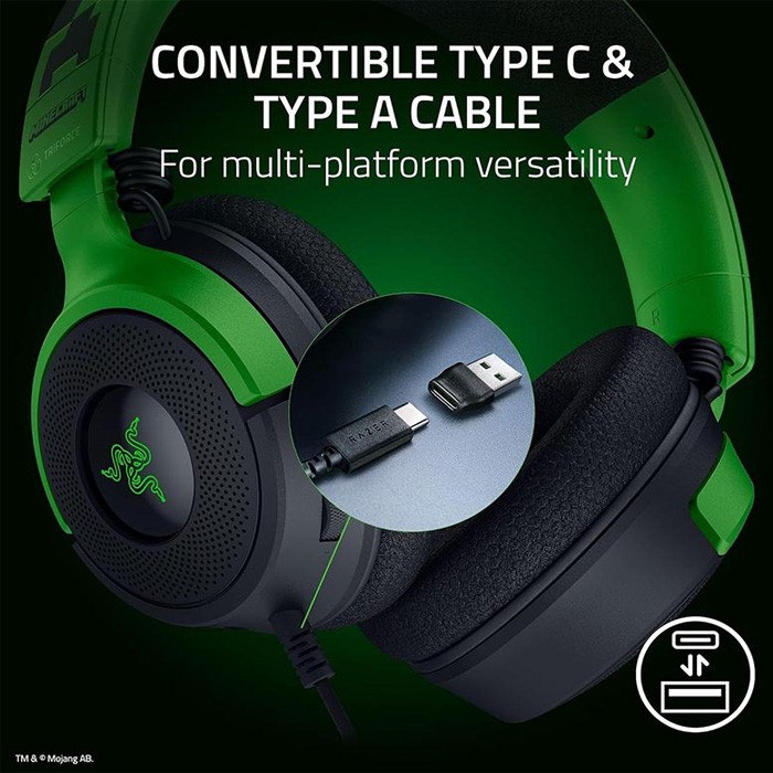 TNC Store Tai Nghe Gaming Razer Kraken V4 X - Minecraft Edition (RZ04-05180200-R3M1)