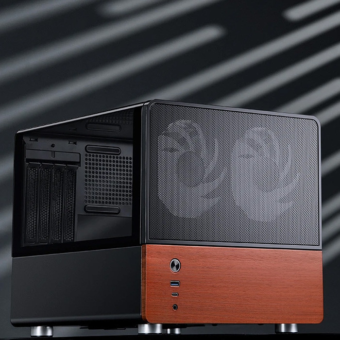 TNC Store Vỏ Case Jonsbo V12 Black (Mini Tower/ M-ATX/ Đen)