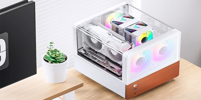 TNC Store Vỏ Case Jonsbo V12 White (Mini Tower/ M-ATX/ Trắng)