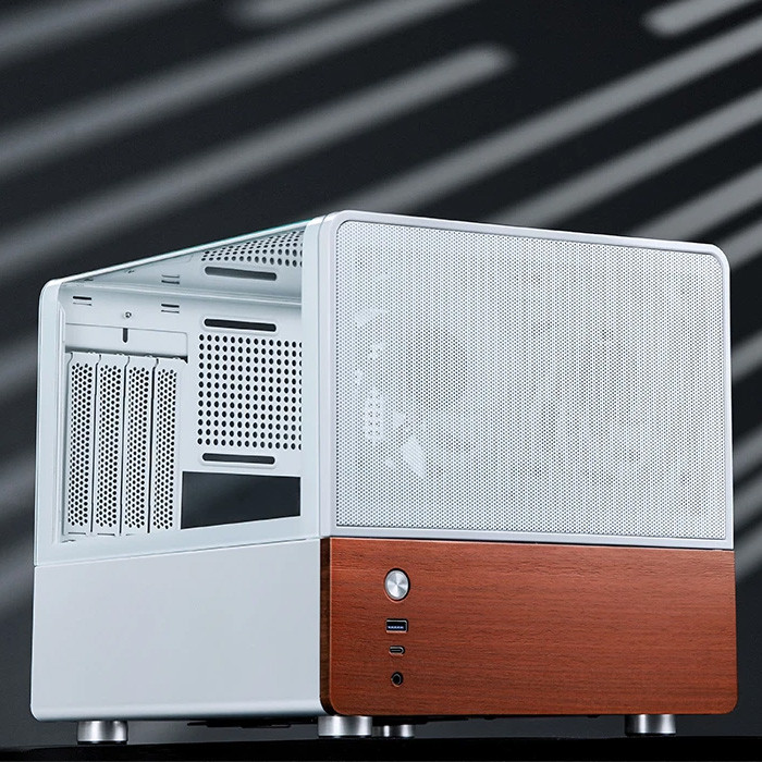 TNC Store Vỏ Case Jonsbo V12 White (Mini Tower/ M-ATX/ Trắng)