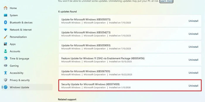 TNC Store Windows 11 KB5074109 Gây Tranh Cãi Vì Hàng Loạt Lỗi Sau Cập Nhật