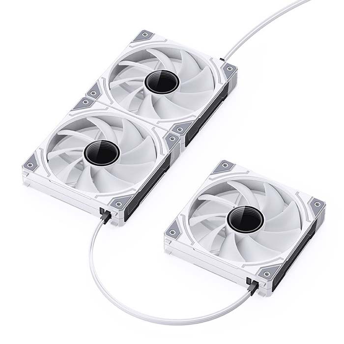 TNC Store Quạt tản nhiệt Jonsbo ZH-120W ARGB 3 in1 White