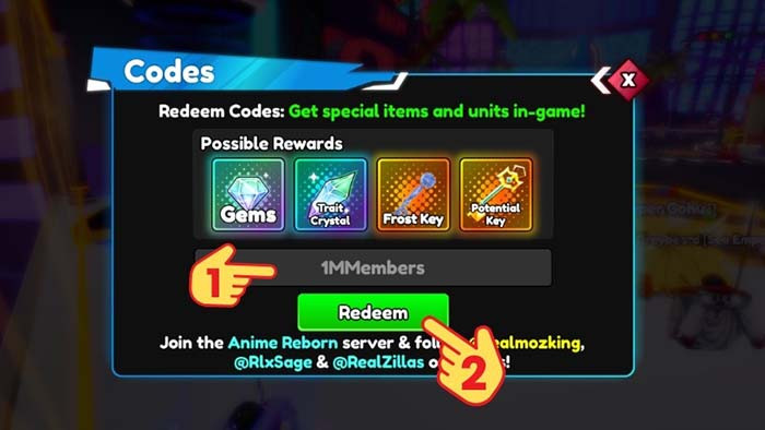 TNC Store Tổng Hợp Code Anime Reborn Đang Hoạt Động 