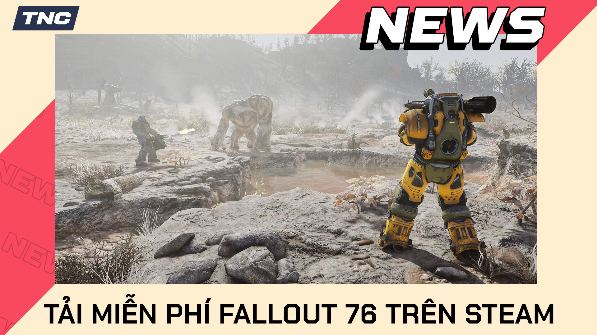 Tải miễn phí phần mới nhất của bom tấn Fallout 76 trên Steam
