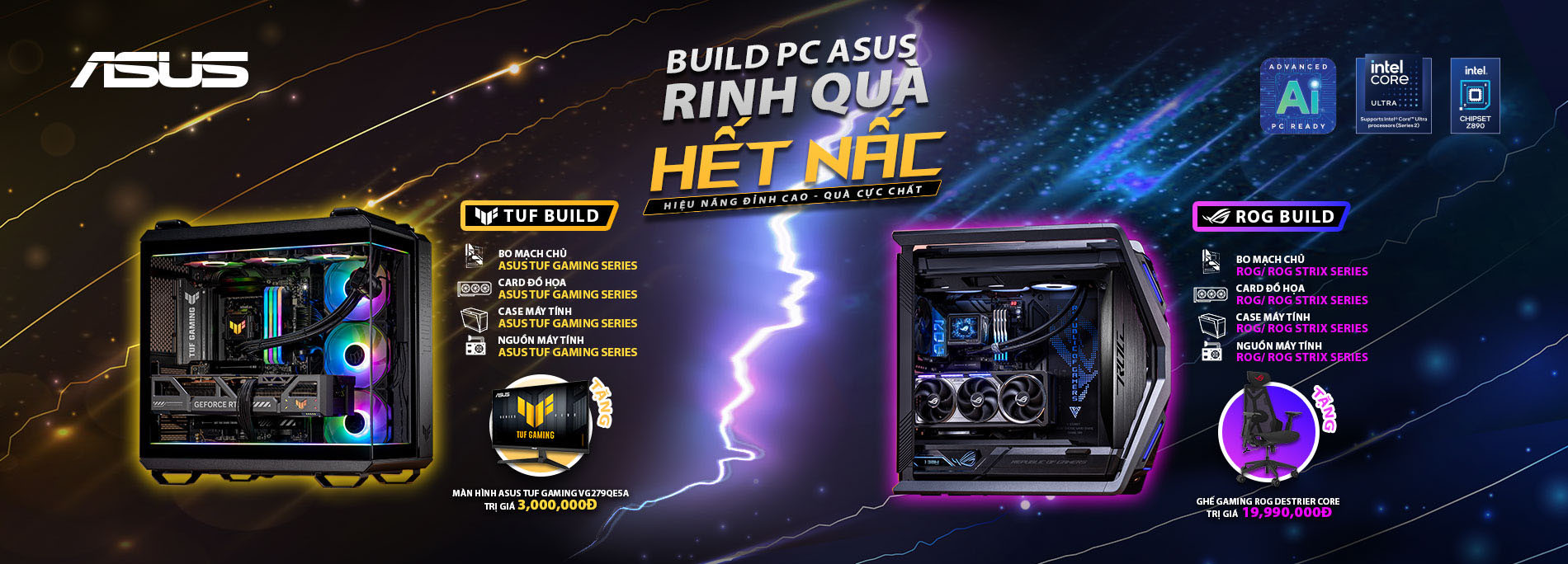 BUILD PC ASUS RINH QUÀ HẾT NẤC