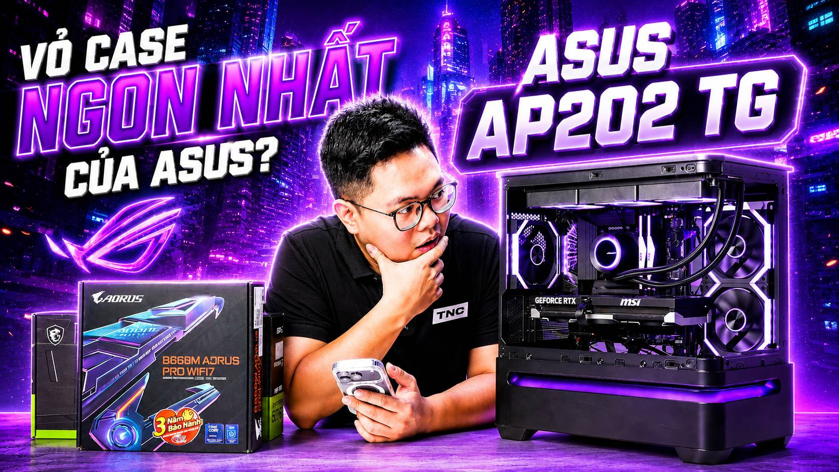 Vỏ Case ASUS Đẹp Nhất 2026? Trải Nghiệm ASUS PRIME AP202 TG Black