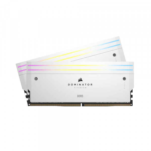 RAM Corsair Dominator Titanium RGB 96GB (2x48GB) DDR5 6400MHz Whie (CMP96GX5M2B6400C32W)