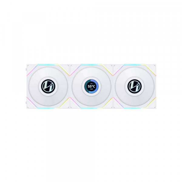 Fan Lian Li TL120 LCD Triple Pack White - 12TLLCD3W (3 Fan/ Màn Hình LCD/ LED Vô Cực)