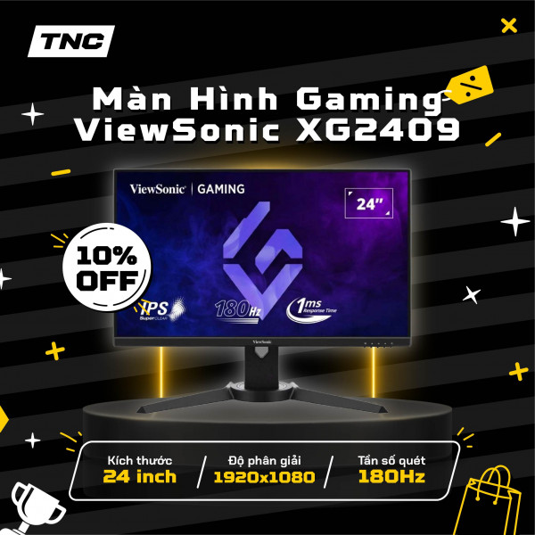 Màn Hình Gaming ViewSonic XG2409 24 inch/ FHD/ IPS/ 180Hz/ 1ms
