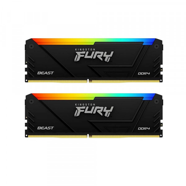 TNC Store Ram Kingston Fury Beast RGB 32GB (2x16GB) DDR4 3200MHz (KF432C16BB2AK/32)