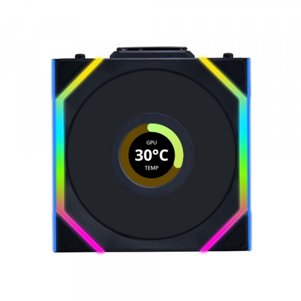TNC Store Quạt Tản Nhiệt Lian-Li UNI Fan SL Wireless LCD 120 Triple Black (12SLLCD1W3B)