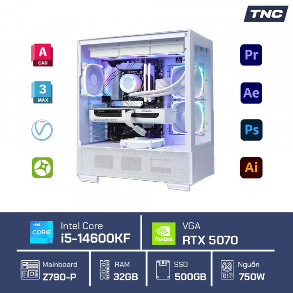PC Đồ Họa Render 3D - Core i5 14600KF/32GB/RTX 5070