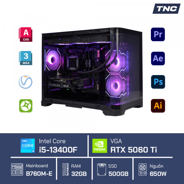 PC Đồ Hoạ Render 3D - Core i5 13400F/ 32GB/ RTX 5060Ti