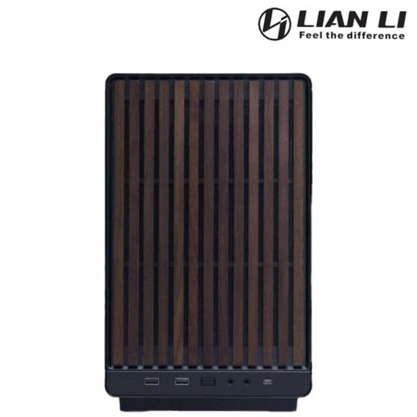 Vỏ Case Lian Li DAN-A3 Black M-ATX Glass, Wooden Panel (A3X-WDG)