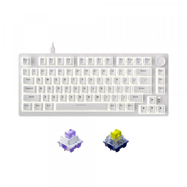 Bàn Phím Cơ Gaming DAREU EK75 White (2 Sides RGB Strip, DareU Dream / Firefly Switch, Type-C)