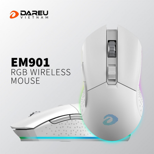 Chuột Gaming DAREU EM901 RGB - Màu Trắng 