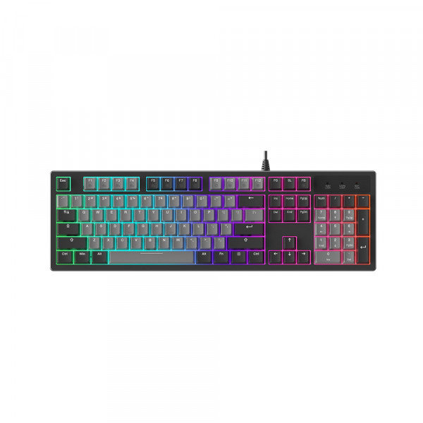 Bàn Phím Cơ Gaming DAREU EK104 PBT Grey Black (2 Sides RGB Strip, Multi-Led, PBT Double Shot OEM Profile, DareU Dream/Firefly Switch)