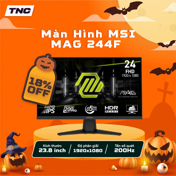Màn Hình Gaming MSI MAG 244F 23.8 inch/FHD/IPS/200Hz/0.5ms