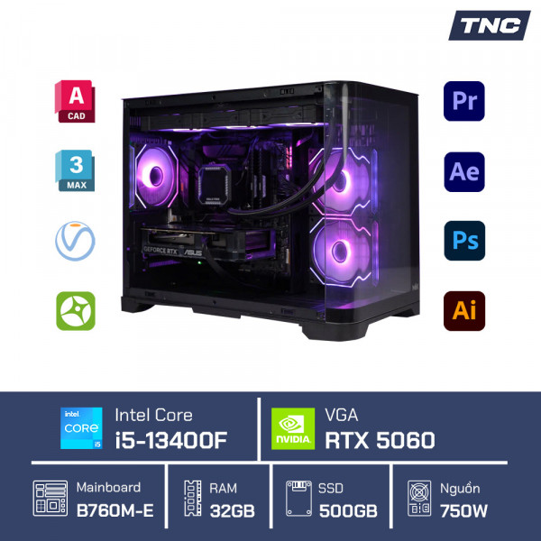 PC Design 3D - Core i5 13400F/ 32GB/ RTX 5060