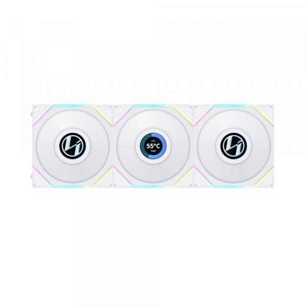 Quạt Tản Nhiệt Lian-Li UNI Fan TL Wireless LCD 120 Triple White (12TLLCD1W3W)
