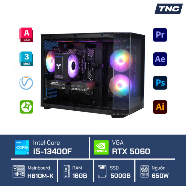 PC Design 3D - Core i5 13400F/ 16GB/ RTX 5060