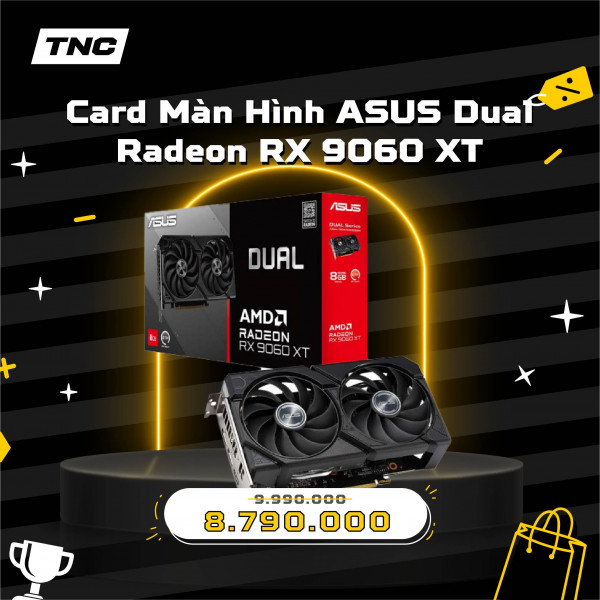 Card Màn Hình ASUS Dual Radeon RX 9060 XT 8G GDDR6 (DUAL-RX9060XT-8G)